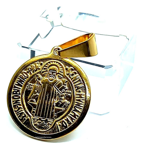  Medalla San Benito Dorado ++ Consagrada ++ Acero Modelo 4