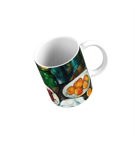 Taza Bodegón Con Cerezas Y Melocotones - Paul Cézanne