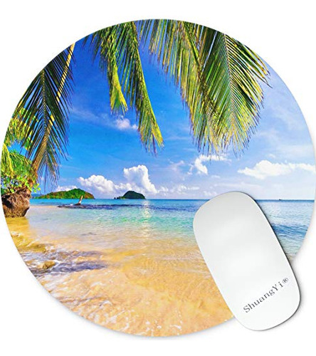 Mousepad Playa Tropical, Diseño Shuangyi, Antideslizante