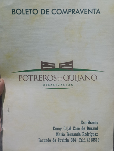Hermoso Lote 700 Mts Urbanización Potrero De Quijano