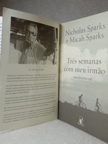 Nicholas Sparks E Micah Sparks - Três Semanas Com Meu Irmão