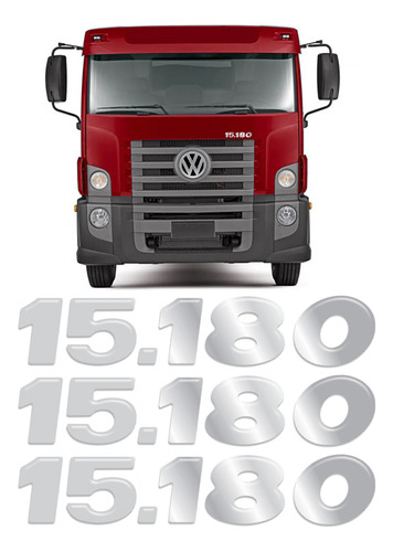 Kit Emblemas 15.180 Volkswagen Adesivo Cromado Resinado