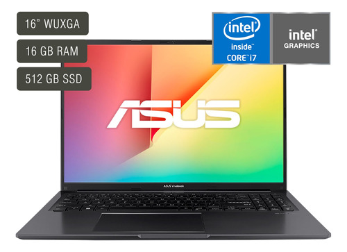 Notebook Asus Vivobook 16 Intel I7 16gb Ssd 512gb Tranza