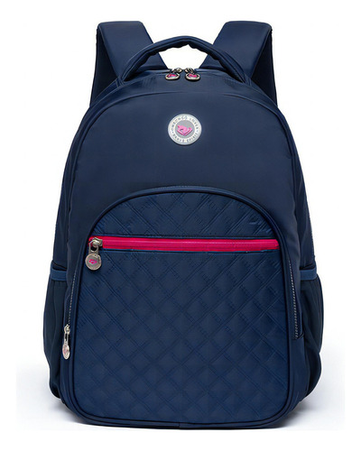 Mochila Grande Escolar Dia A Dia Trabalho Reforçada Conforto Cor Azul