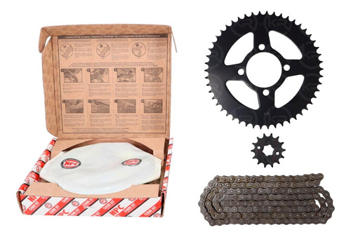 Kit Transmision Pulsar 220f/s ( Catalina Piñon Cadena )