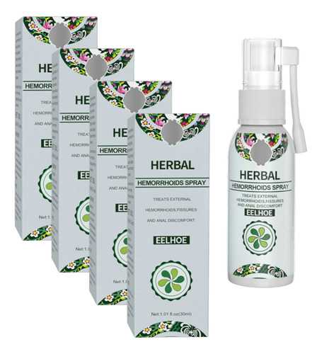 4×aerosol For Hemorroides A Base Hierbas Naturales