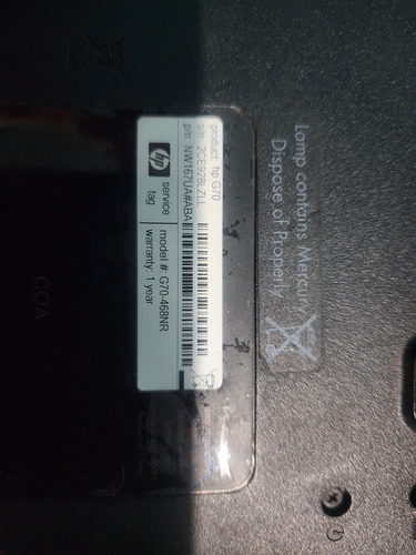 Hp G70-468nr Laptop Negro (Usado)
