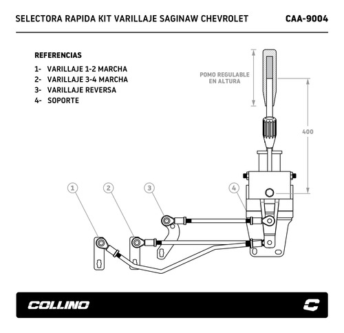 Selectora Rapida Collino Saginaw 4 Veloc Chevrolet Chevy 400