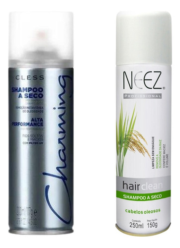 Kit 02un Shampoo A Seco Cabelos Oleosos Neez E Cless