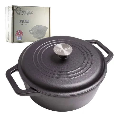 comprar Olla Hierro Curado 4l\u002F24cm C\u002Fasas Ref.35013 Victoria Plaza V
