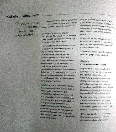 Imagen 7 de 7 de Asdrúbal Colmenarez. Alfabeto Polisensorial. Catálogo.