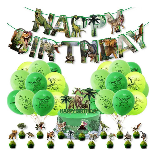 Set Globos De Dinosaurios Para Cumpleaños Fiestas Eventos