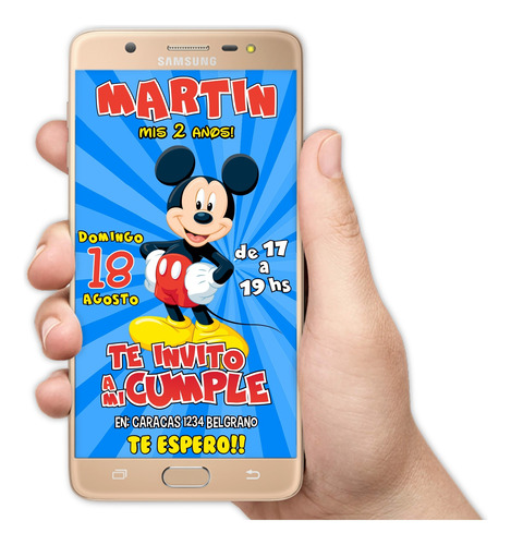 Invitaciones Digitales Para Whatsapp Mickey