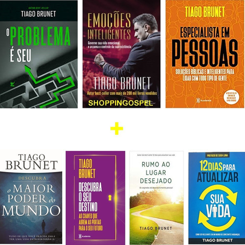 Kit 7 Livros Tiago Brunet 12 Dias Para Atualizar Sua Vida E 