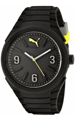 Reloj Puma Caballero Gummy Big Cat Negro 100% Original