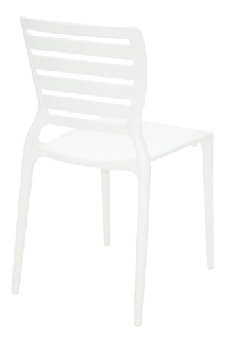 Imagem 3 de 5 de Cadeira de jantar Tramontina Sofia respaldo horizontal, estrutura de cor branco, 1 unidade