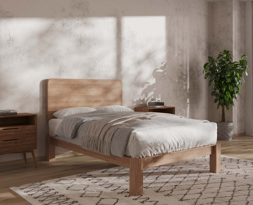 Base De Cama Luuna | Madera De Bambú Queen Color Marrón claro