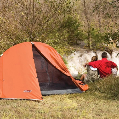 Carpa Coleman Hooligan 2 pessoas C/abside Full Fly 3000 mm. Cor Laranja