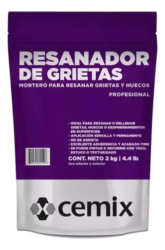 Resanador De Grietas Cemix 2kg Ade-013