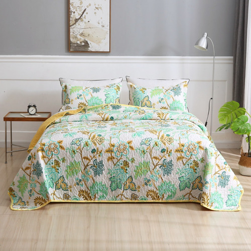 Imagen 1 de 8 de Cubrecama King Size Con Fundas Verano Hermosos Modelos!!
