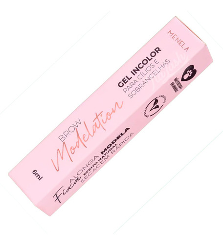 Gel sobrancelhas e cílios brow modelation Menela brow up fix lamination cor incolor 6 g
