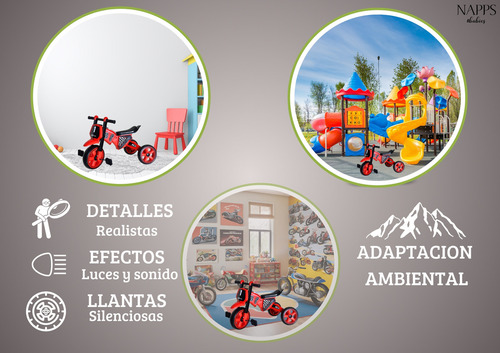 Triciclo Cochecito Infantil Nappsbabies Color Rojo