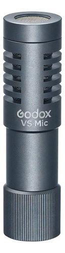Microfone Godox VS-Mic Shotgun com suporte de câmera cinza