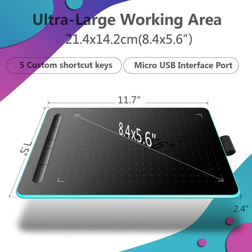 Letsketch Graphics Drawing Tableta Dibujo 8.26 5.5 Pulgadas
