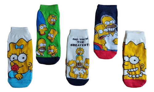 Medias Tobilleras De Los Simpsons Set X 5