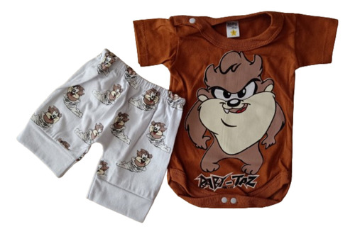 Set Conjunto Para Bebes Demonio Tazmania Ajuar Bebe