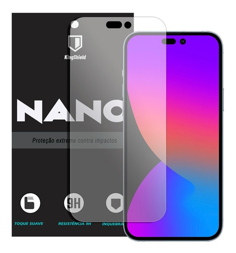 Película iPhone 14 Pro Max Kingshield Nano Vidro - Fosca