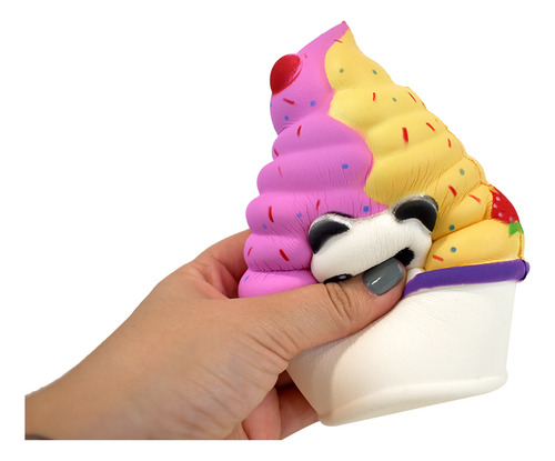 Squishy Juguete Sensorial Ice Cream Pandita Antiestres Multicolor