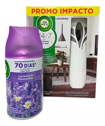 Pack Air Wick Aparato Ambientador Dispensador +1 Recarga