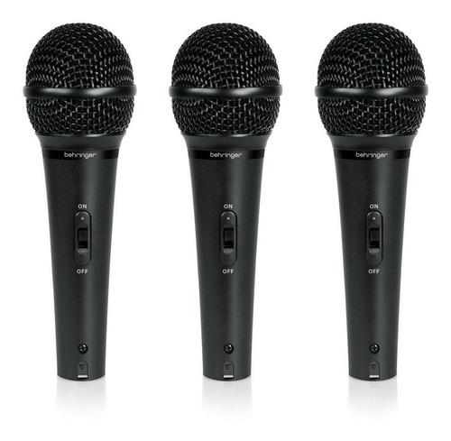 Microfono Vocal Dinamico Behringer Xm1800s Set De 3 Mic