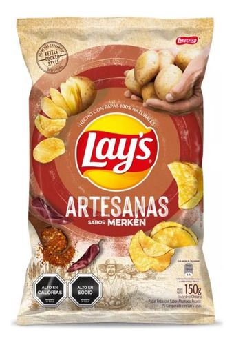 Papas Fritas Lay's Artesanas Sabor Merken 150g