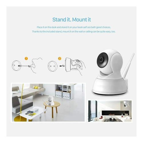 Cámara Ip Interior Wifi 360 Full Hd Audio Visión Nocturna Blanco