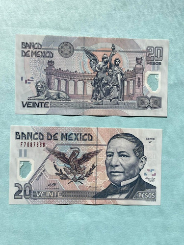 Par De Billetes Polimero De 20 Pesos 2pz + Regalo Coleccion 