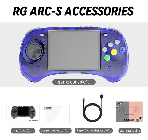 . Consola De Juegos Portátil Rg Arc-s De 4 Pulgadas Ips Linu