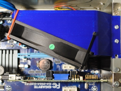 Soporte Cooler 92mm 2 Slot Pci Gabinete Pc Nextsale Munro Led Rojo