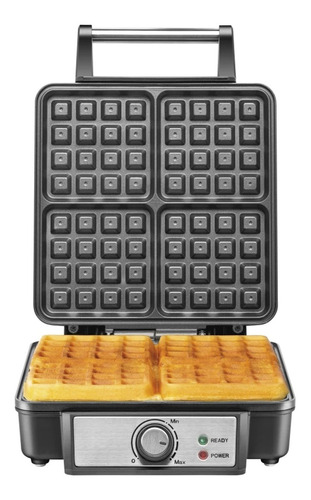 Wafflera Eléctrica Chefman 4 Rebanadas Estilo Belga Gris