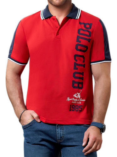 Camiseta Polo Road Rojo Para Hombre Croydon