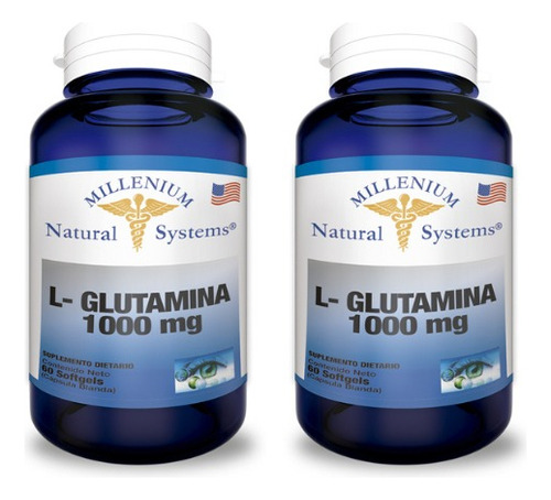 X2 L-glutamine 1000 Mg X60 Softgels - Unidad a $752