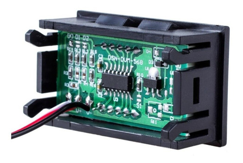 Voltimetro Verde Digital Gabinete Dc 0-99v 3 Dígitos Arduino