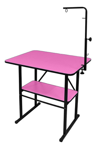 Mesa De Tosa Com Prateleira Com Girafa Pet Shop Rosa