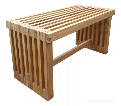 Banco Nórdico Indi Pie De Cama /recibidor Madera Crudo Cuota