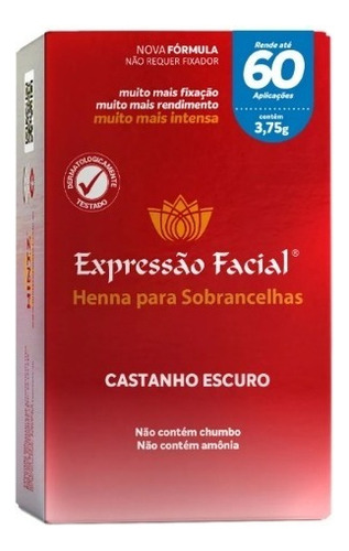 Henna Para Sobrancelhas Expressão Facial 60 Aplicações 3,75g