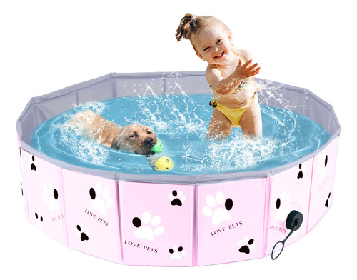 Piscina Plegable Para Perros, Bañera Plegable Para Mascotas,