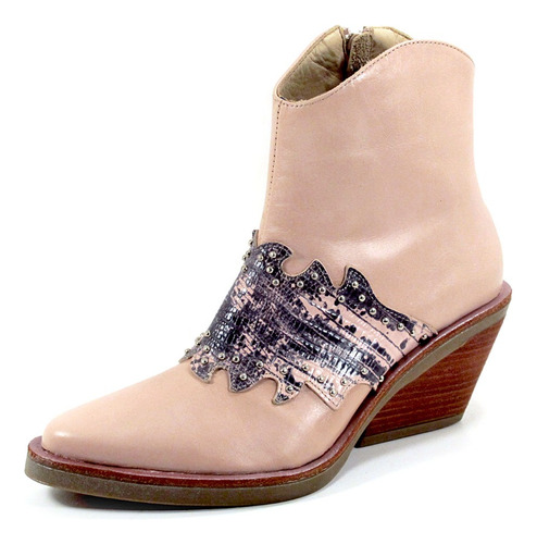 Botas De Mujer De Cuero Art 681 Taco 4 Cm - Lauber