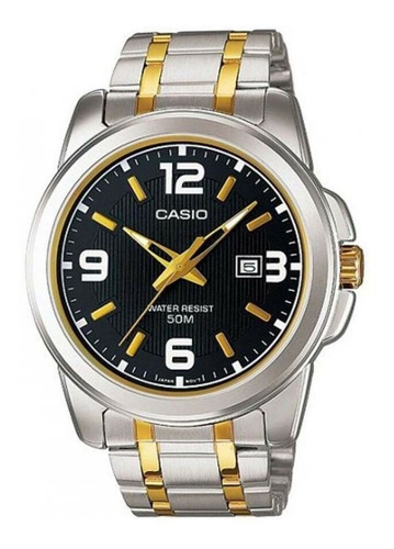 Reloj Casio Mtp1314 Metal Dorado Fechador Cristal Mineral