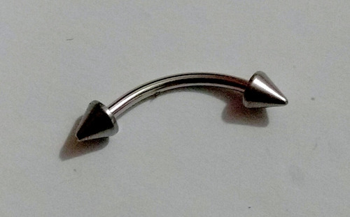 Piercing Banana Curvado Spike Aço Inox Cirúrgico